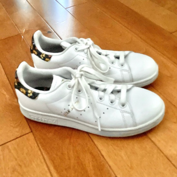 Adidas Stan Smith Floral White/Gold Sneakers Size 6 - Picture 12 of 16